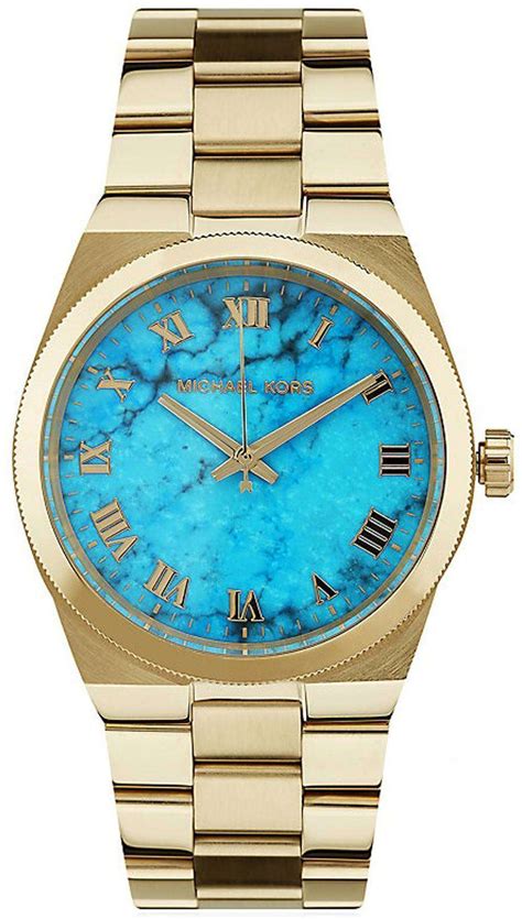 turquoise michael kors watch|mk runway watch.